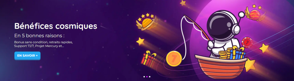 Avantages cosmiques de Jackpot Bob Casino