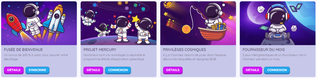 Bonus et offres promotionnelles chez Jackpot Bob Casino